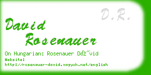 david rosenauer business card